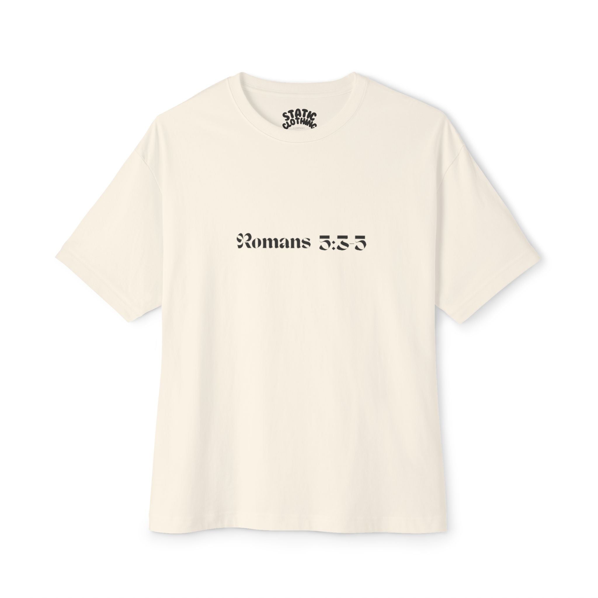 Romans 8:38 Tee — Christian Cross & Crown of Thorns Oversized Shirt
