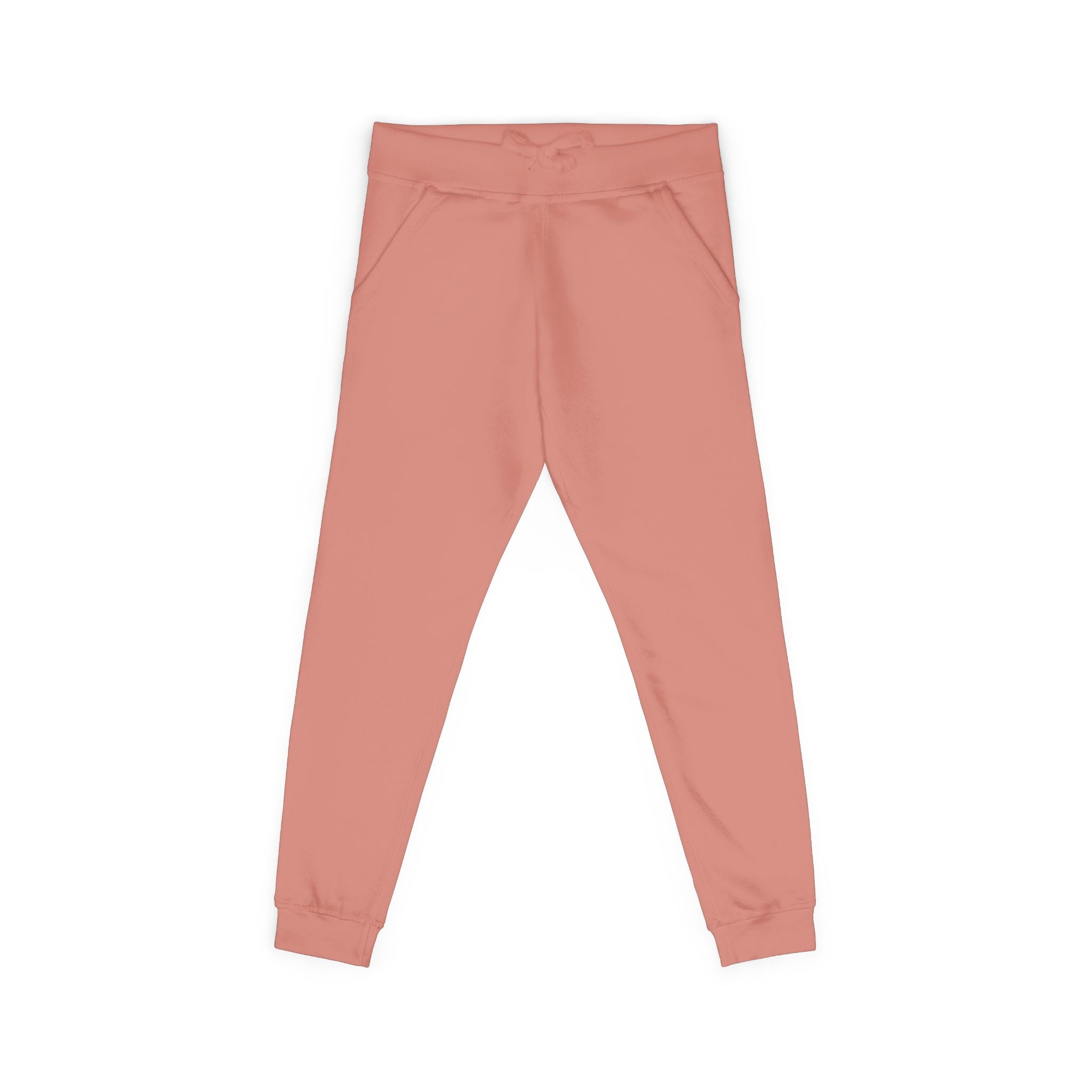 Embroidered Fleece Sweatpants — Cozy Coral Joggers for Everyday Comfort
