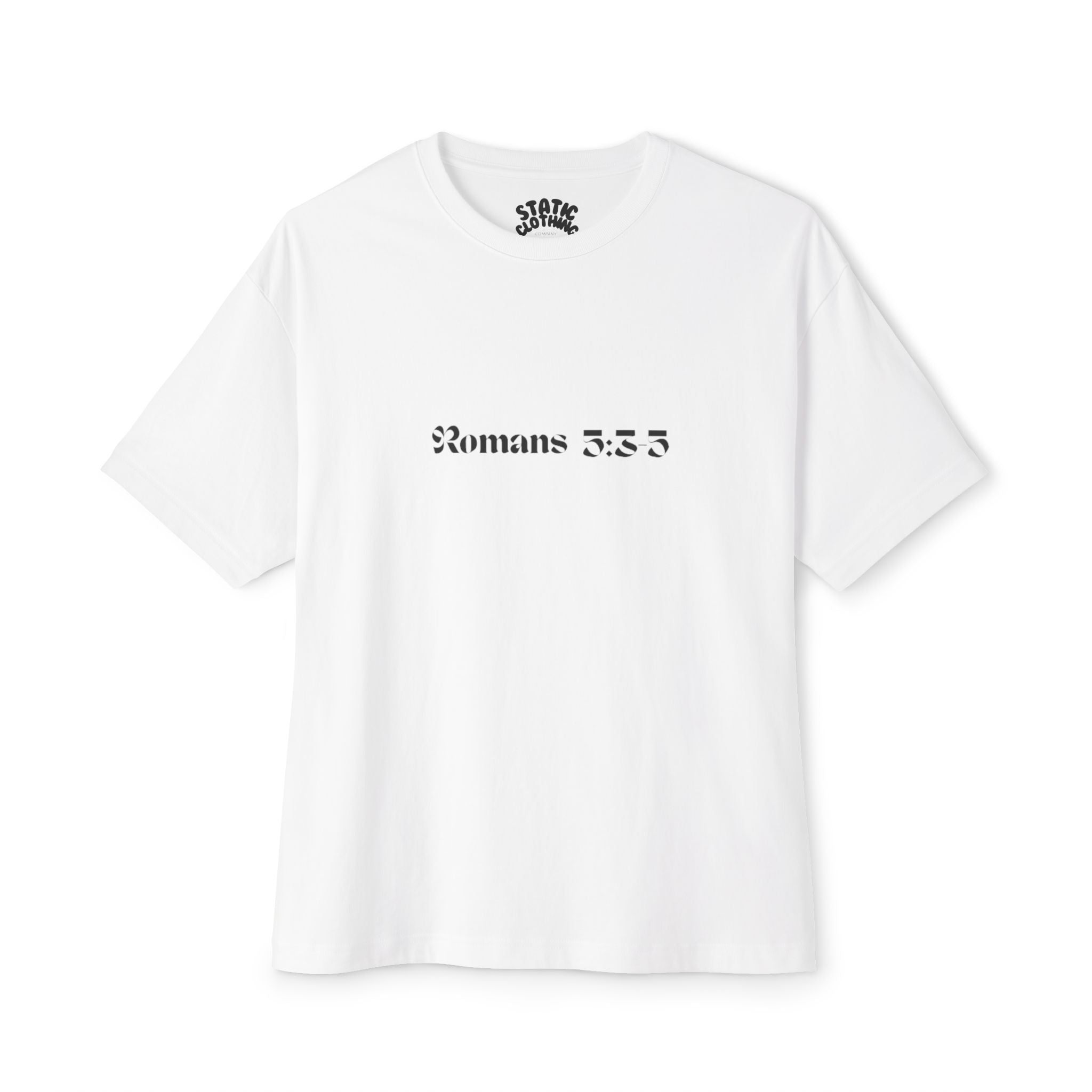 Romans 8:38 Tee — Christian Cross & Crown of Thorns Oversized Shirt