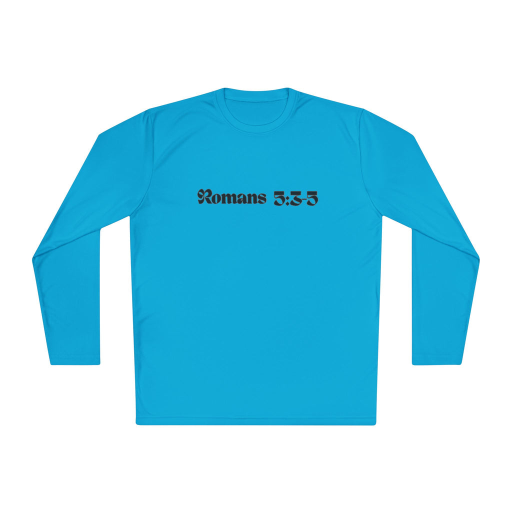 Romans 5:8 Long Sleeve Tee — Crown of Thorns Christian Faith Shirt