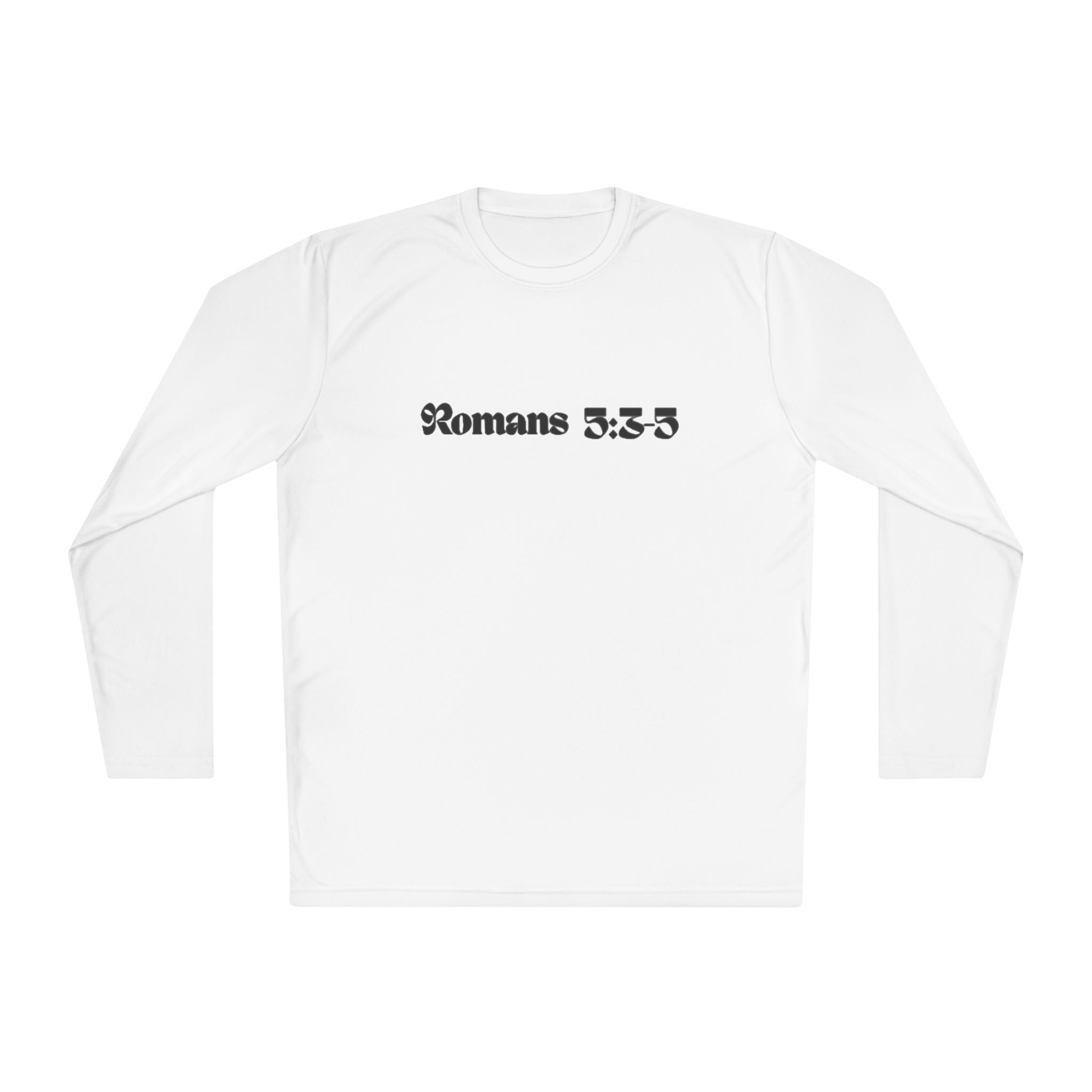 Romans 5:8 Long Sleeve Tee — Crown of Thorns Christian Faith Shirt
