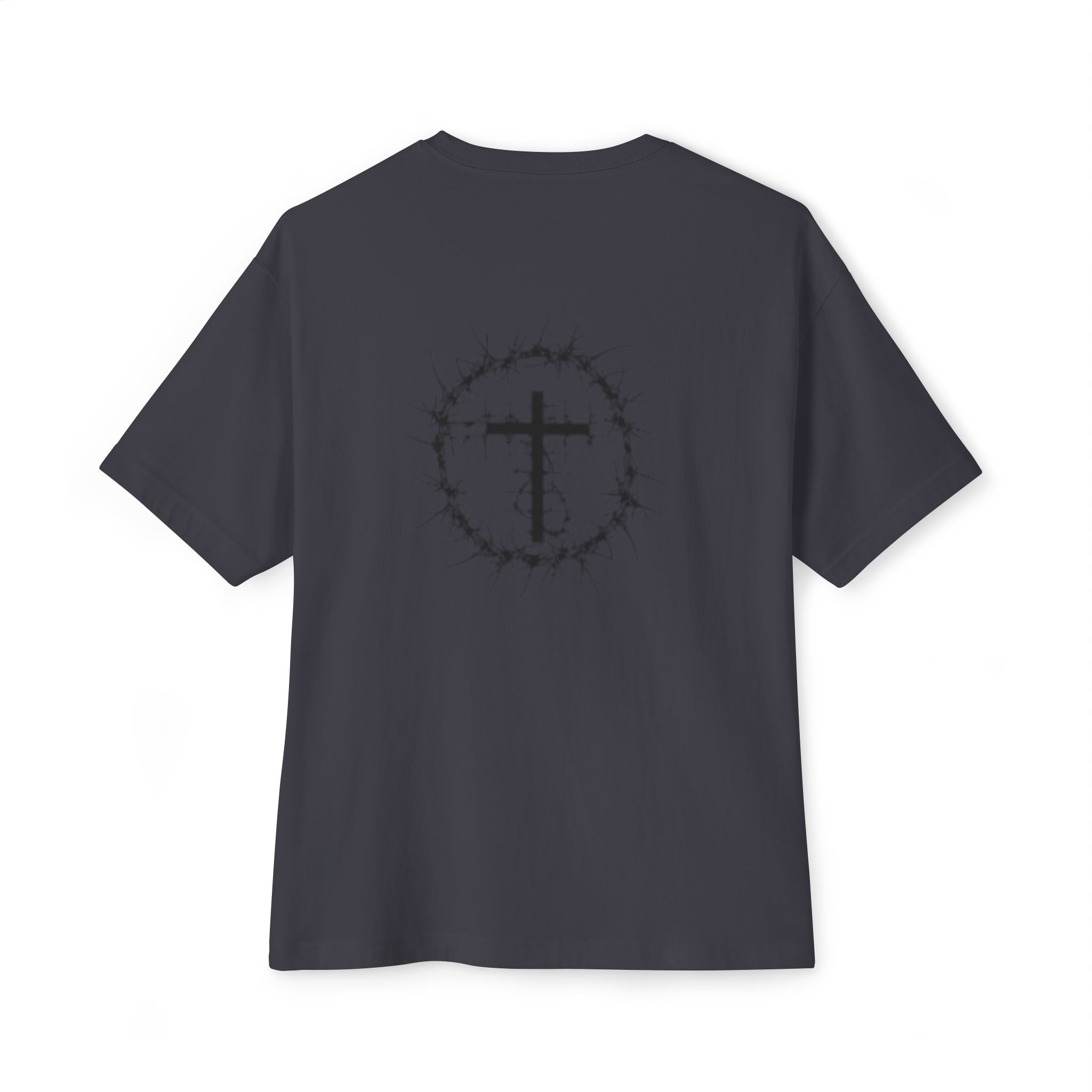 Romans 8:38 Tee — Christian Cross & Crown of Thorns Oversized Shirt