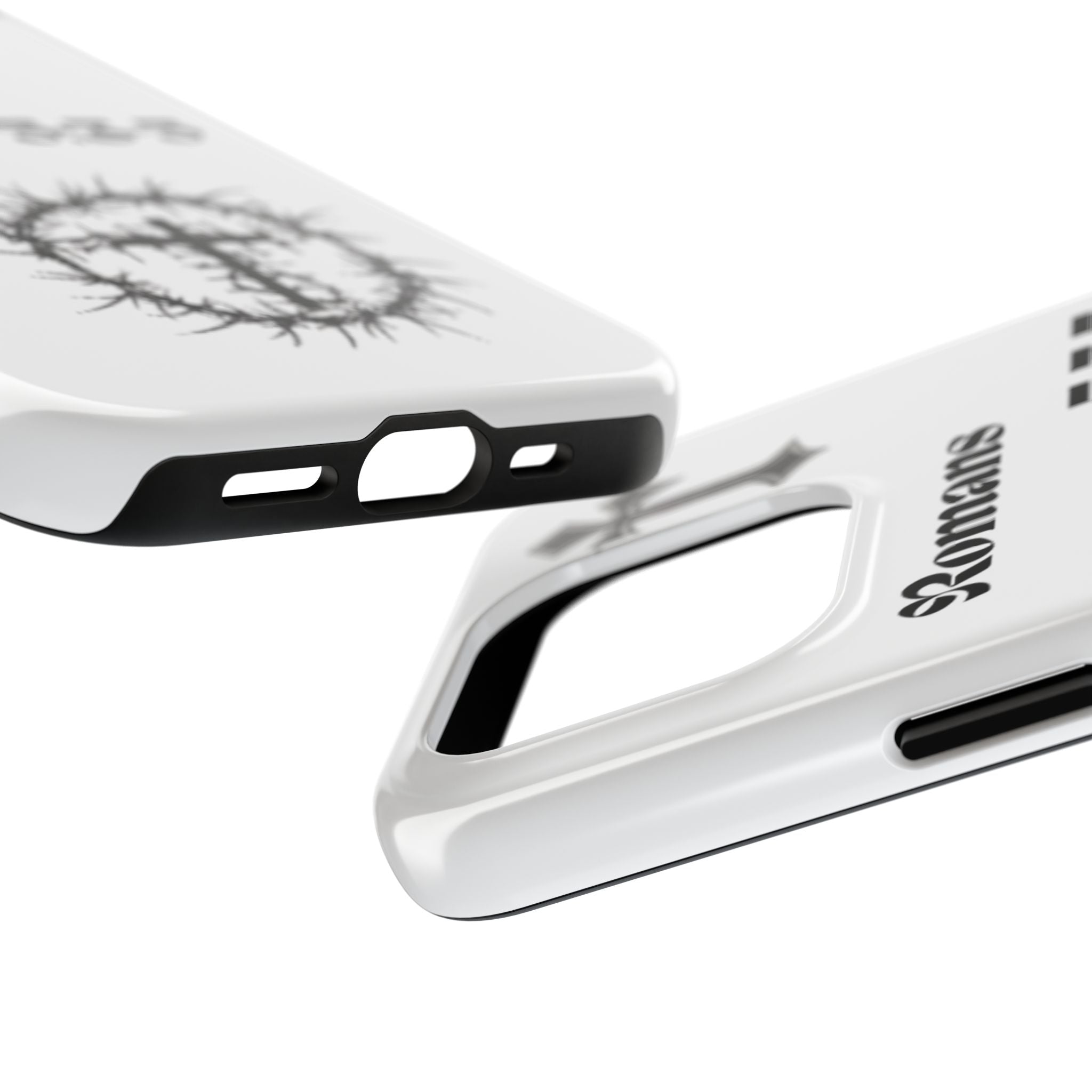 Romans 5:3-5 Christian Tough Phone Case — Inspirational Cross & Crown of Thorns Design