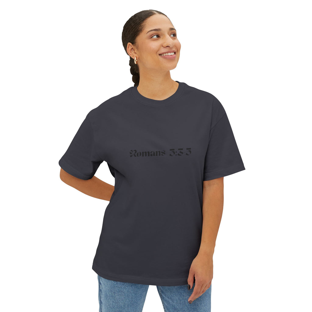 Romans 8:38 Tee — Christian Cross & Crown of Thorns Oversized Shirt