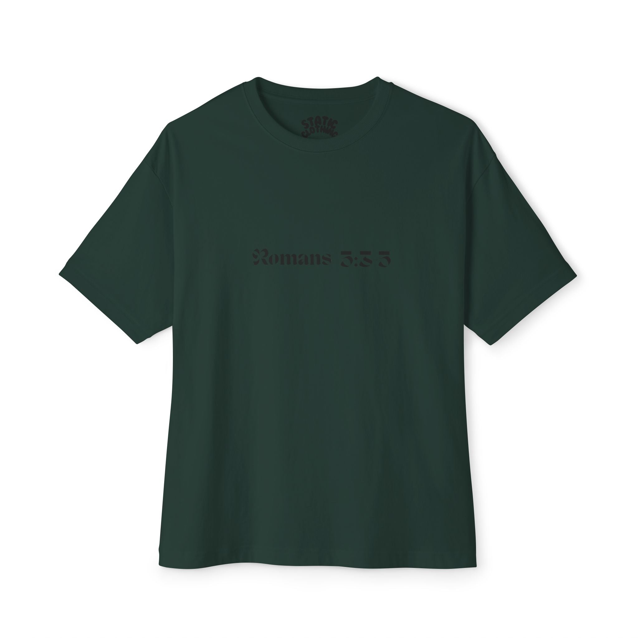 Romans 8:38 Tee — Christian Cross & Crown of Thorns Oversized Shirt