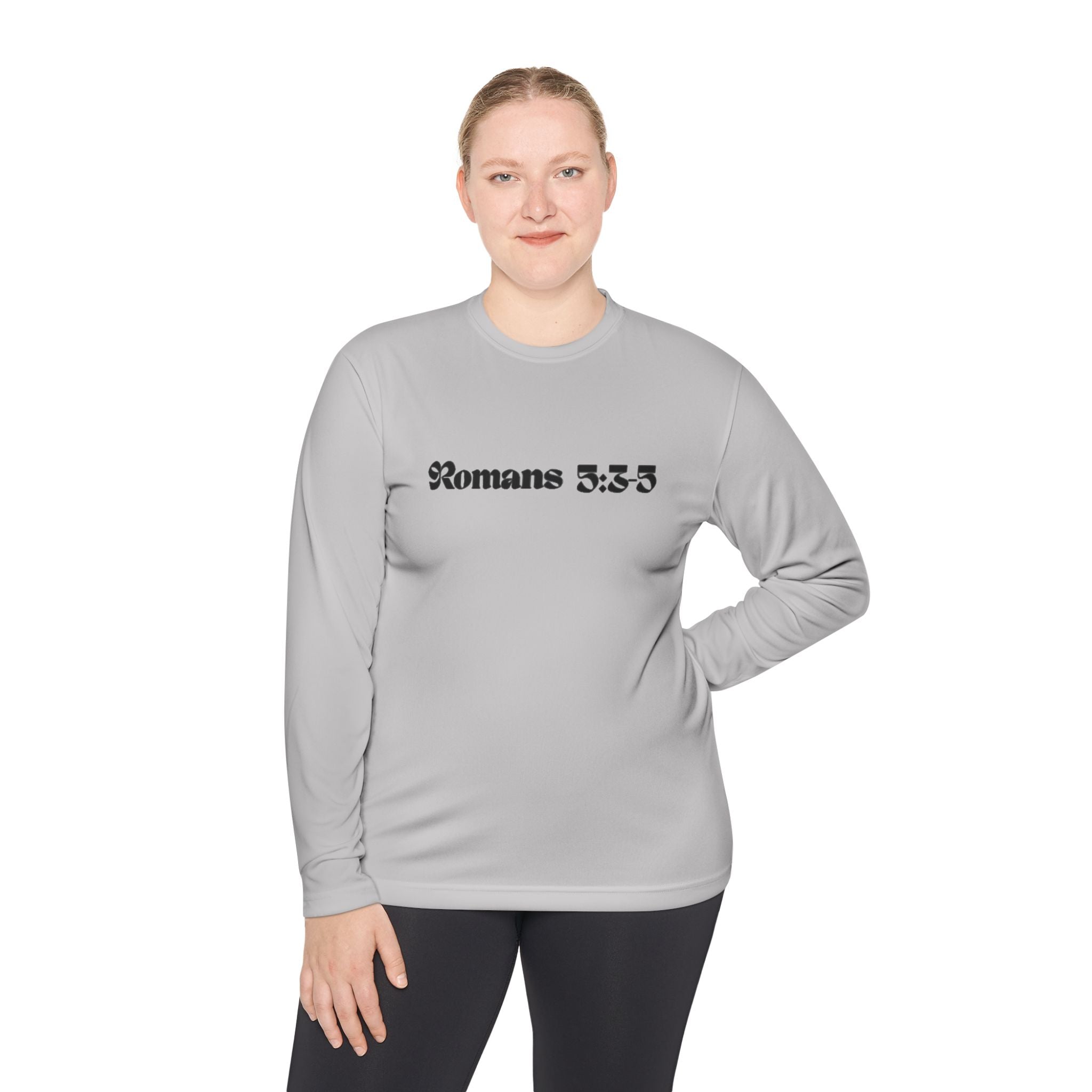 Romans 5:8 Long Sleeve Tee — Crown of Thorns Christian Faith Shirt