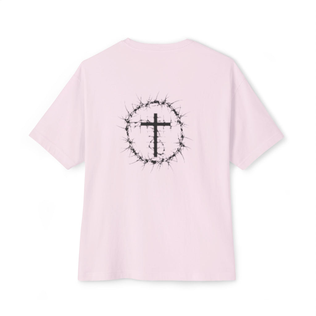 Romans 8:38 Tee — Christian Cross & Crown of Thorns Oversized Shirt