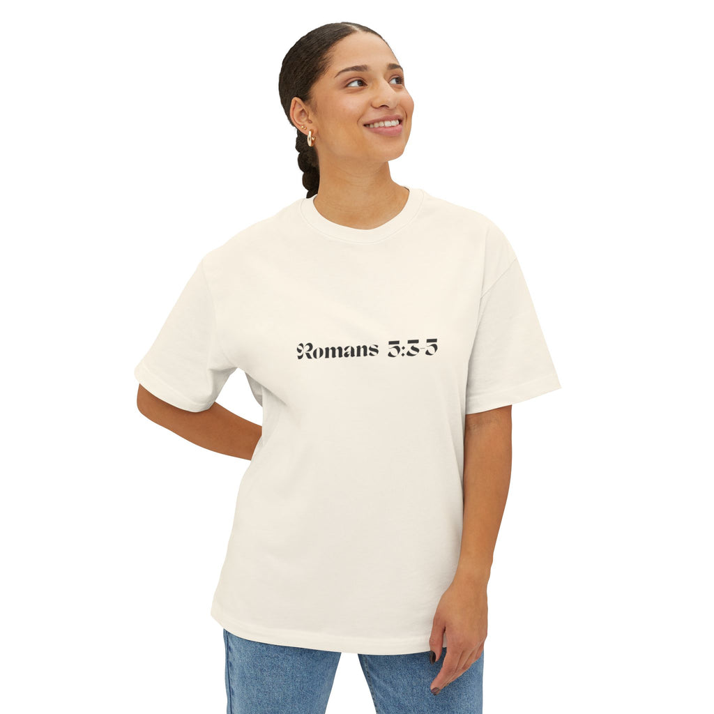 Romans 8:38 Tee — Christian Cross & Crown of Thorns Oversized Shirt