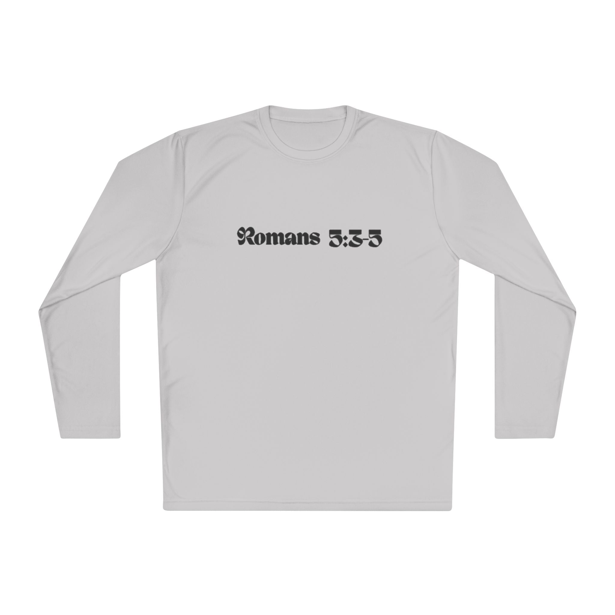 Romans 5:8 Long Sleeve Tee — Crown of Thorns Christian Faith Shirt