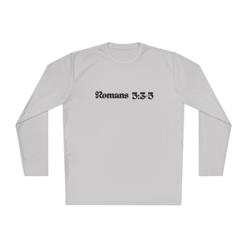 Romans 5:8 Long Sleeve Tee — Crown of Thorns Christian Faith Shirt