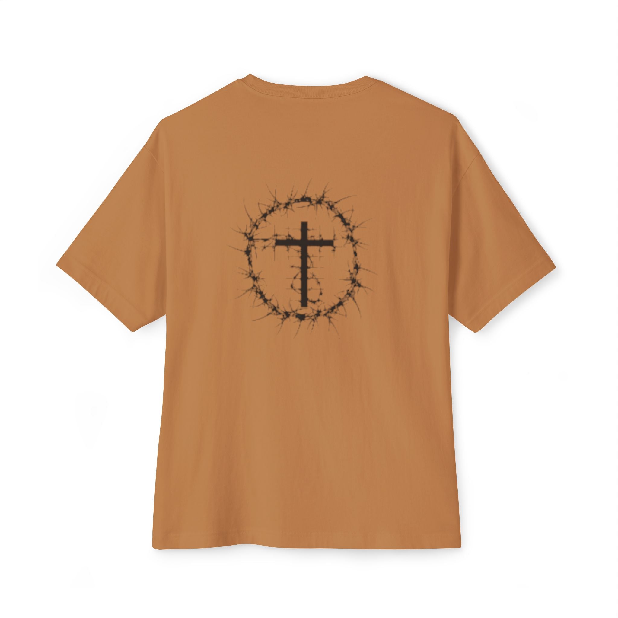 Romans 8:38 Tee — Christian Cross & Crown of Thorns Oversized Shirt