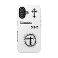 Romans 5:3-5 Christian Tough Phone Case — Inspirational Cross & Crown of Thorns Design